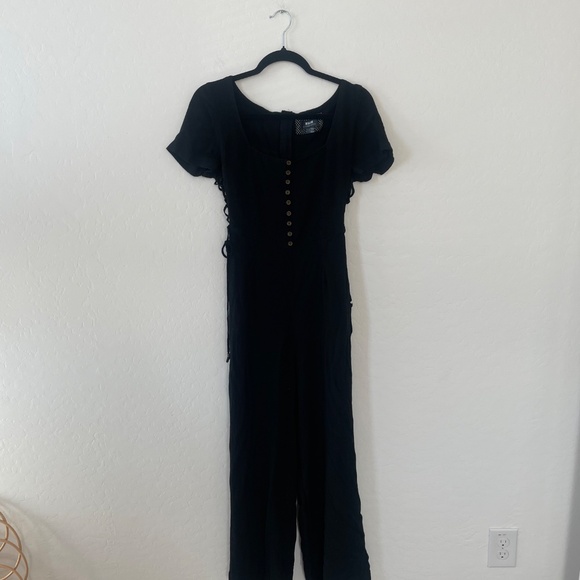 Maeve Wide Leg Corset Style Hipster Hippie Boho Bohemian Vaca Jumpsuit Romper - Picture 6 of 9